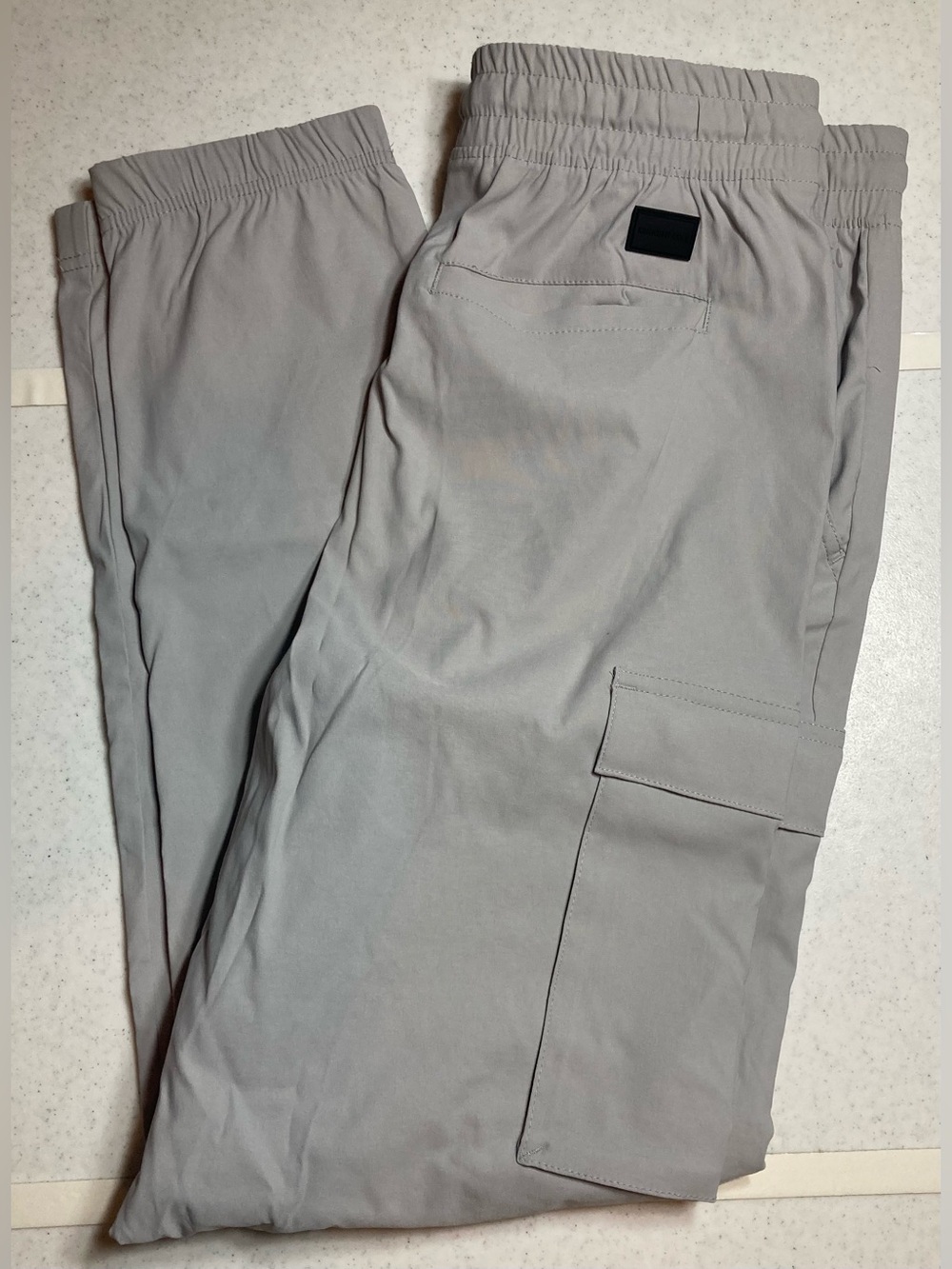 Kenneth Cole Men's Casual Cargo Jogger Pants - Light Gray sz M